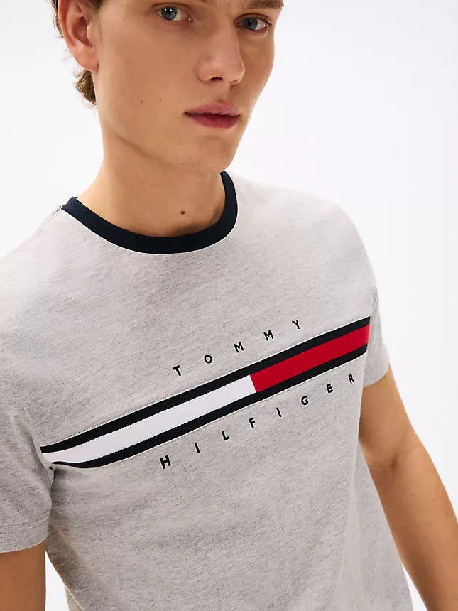 Tommy Hilfiger Embroidered Flag Logo T-Shirt