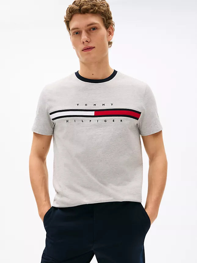 Tommy Hilfiger Embroidered Flag Logo T-Shirt