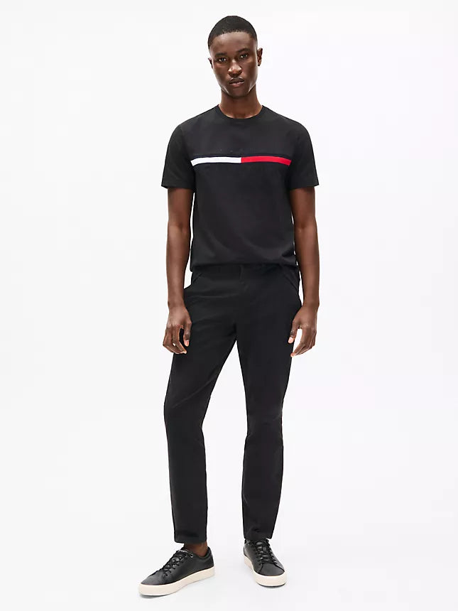 Tommy Hilfiger Embroidered Flag Logo T-Shirt