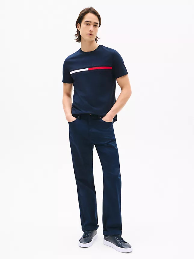 Tommy Hilfiger Embroidered Flag Logo T-Shirt