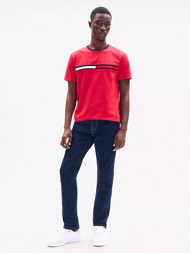 Tommy Hilfiger Embroidered Flag Logo T-Shirt