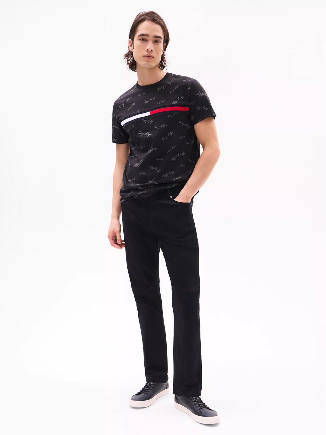 Tommy Hilfiger Signature Flag Stripe Logo T-Shirt