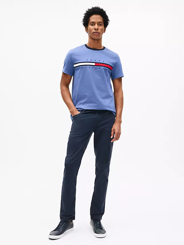Tommy Hilfiger Embroidered Flag Logo T-Shirt