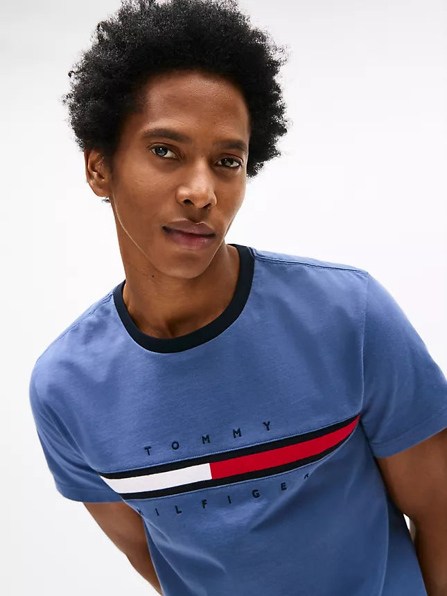 Tommy Hilfiger Embroidered Flag Logo T-Shirt