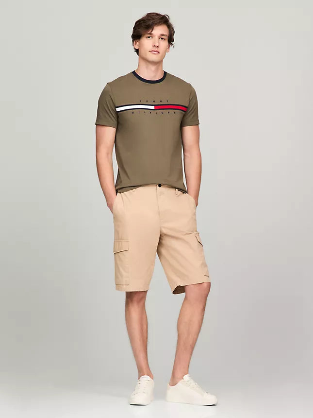 Tommy Hilfiger Embroidered Flag Logo T-Shirt