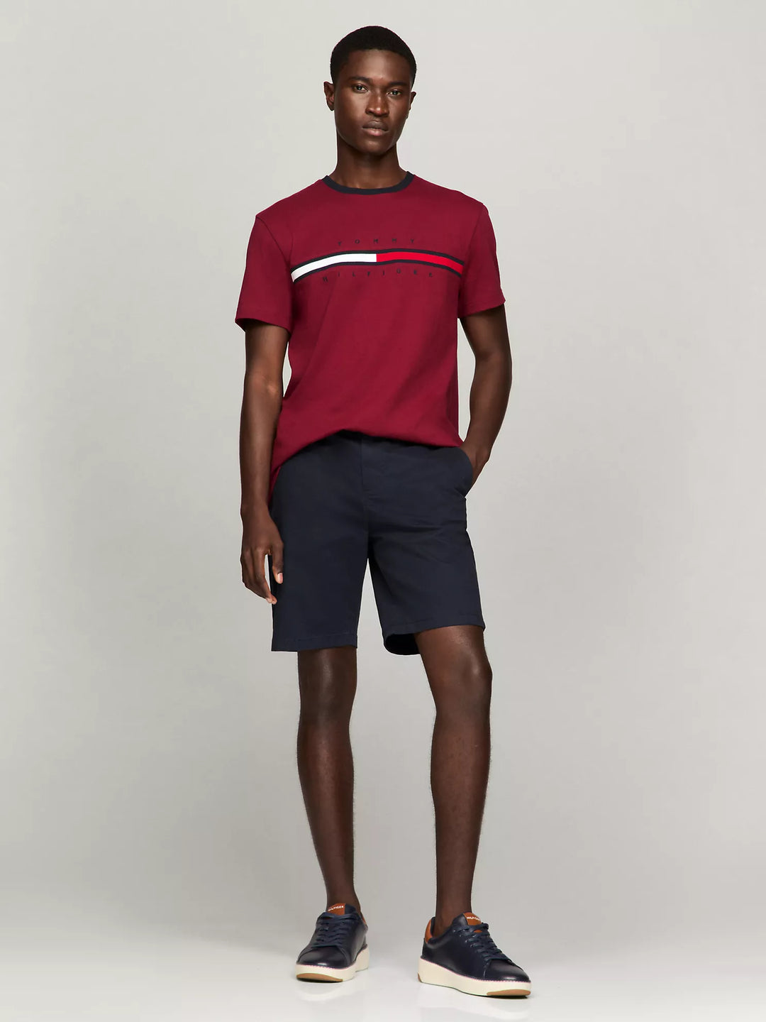 Tommy Hilfiger Embroidered Flag Logo T-Shirt