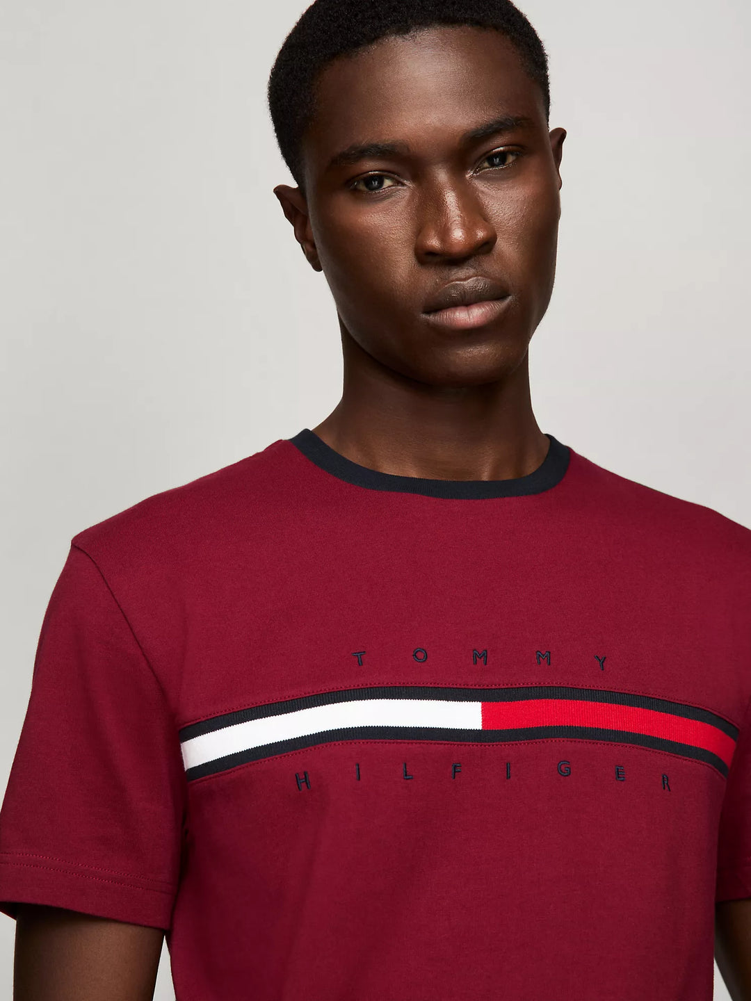 Tommy Hilfiger Embroidered Flag Logo T-Shirt