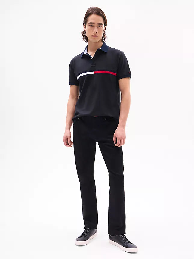 Tommy Hilfiger Embroidered Stripe Regular Fit Polo