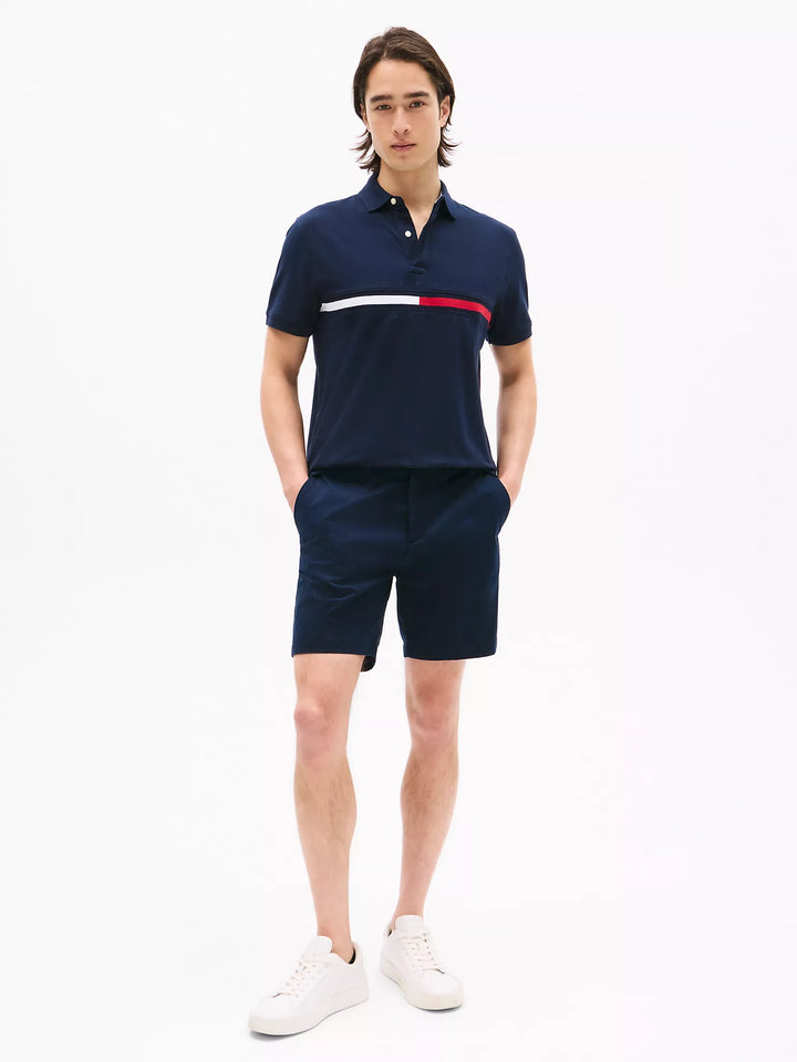 Tommy Hilfiger Embroidered Stripe Regular Fit Polo