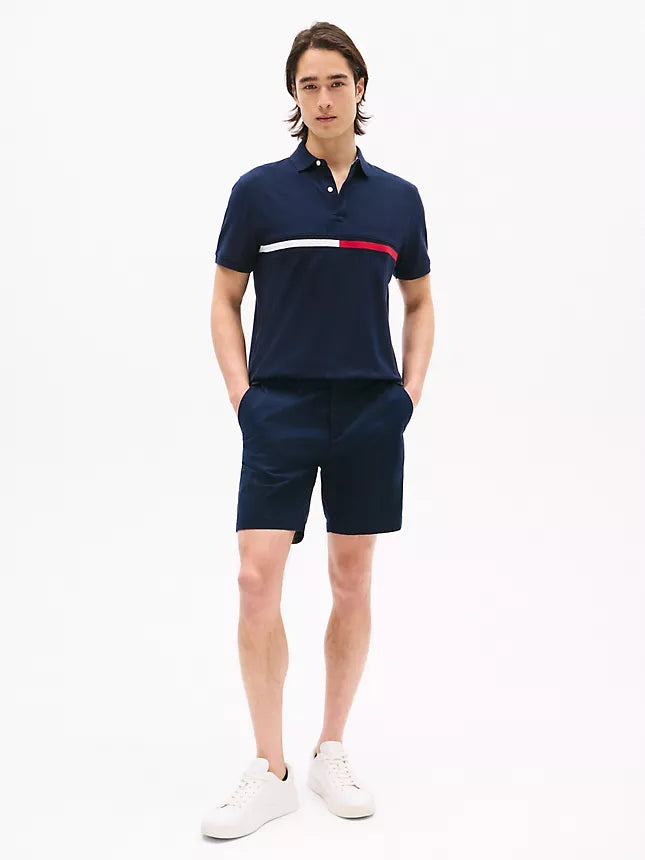 Tommy Hilfiger Embroidered Stripe Regular Fit Polo