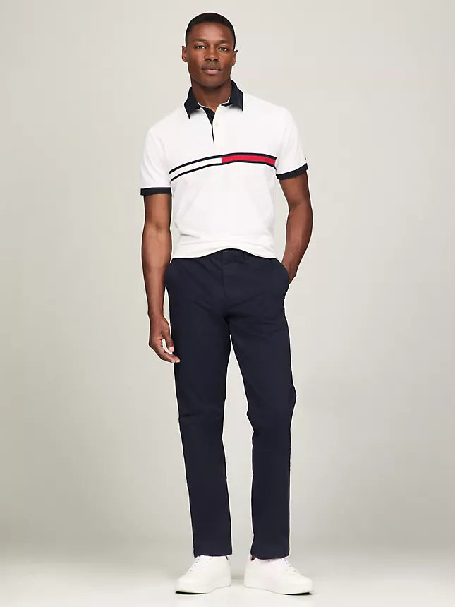 Tommy Hilfiger Embroidered Stripe Regular Fit Polo