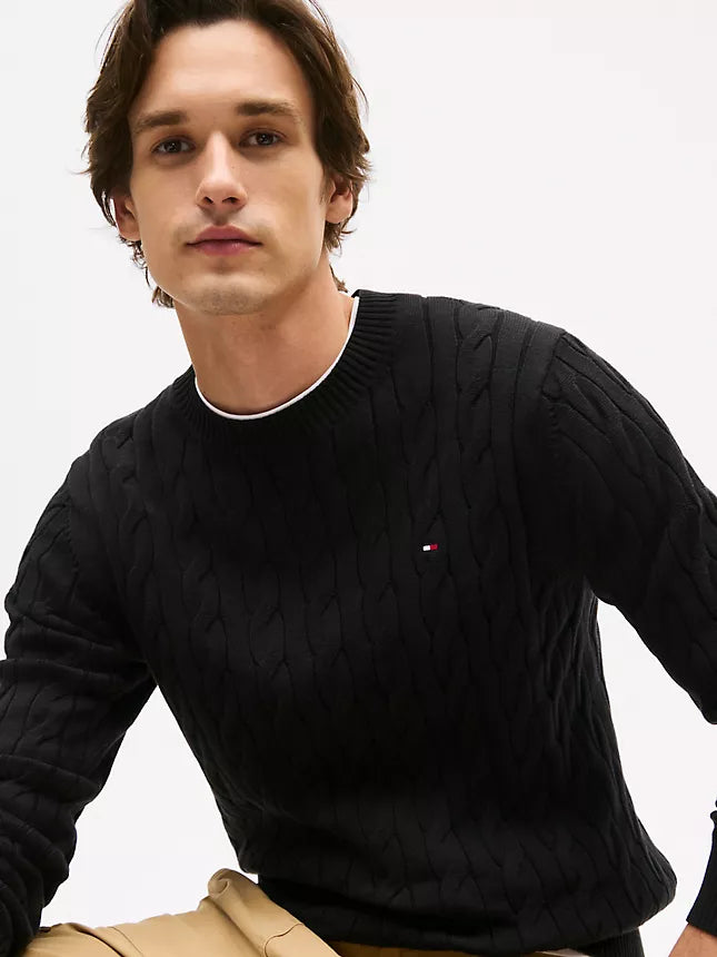 Tommy Hilfiger Cable Knit Crewneck Sweater