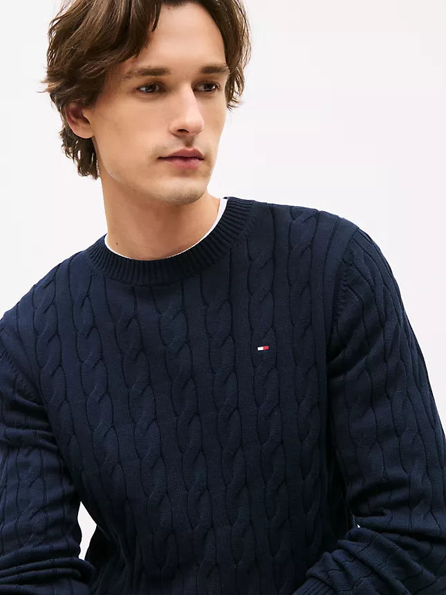 Tommy Hilfiger Cable Knit Crewneck Sweater