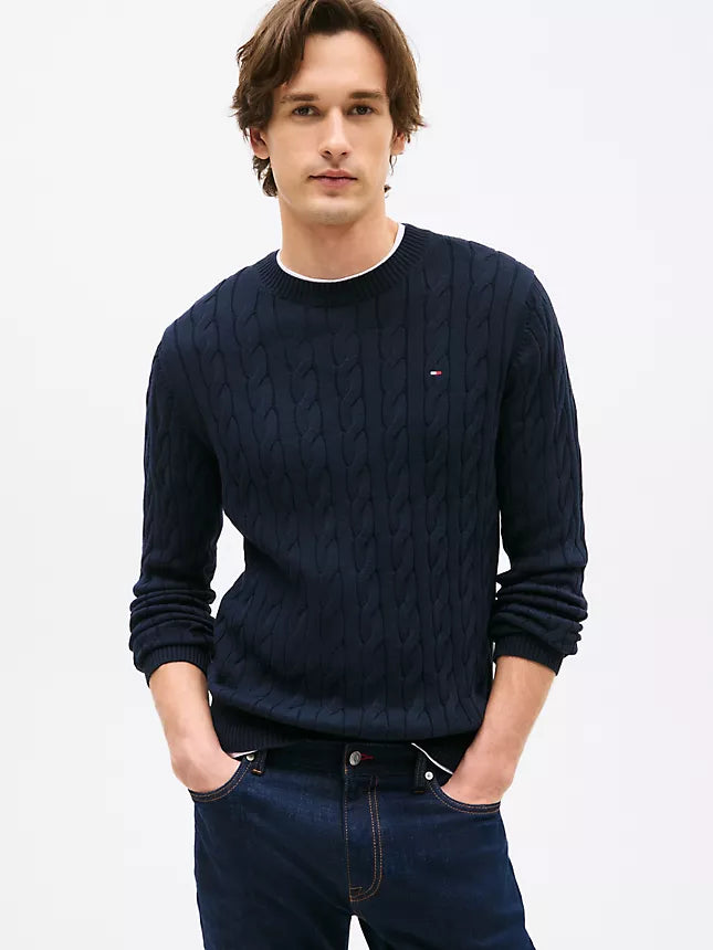Tommy Hilfiger Cable Knit Crewneck Sweater