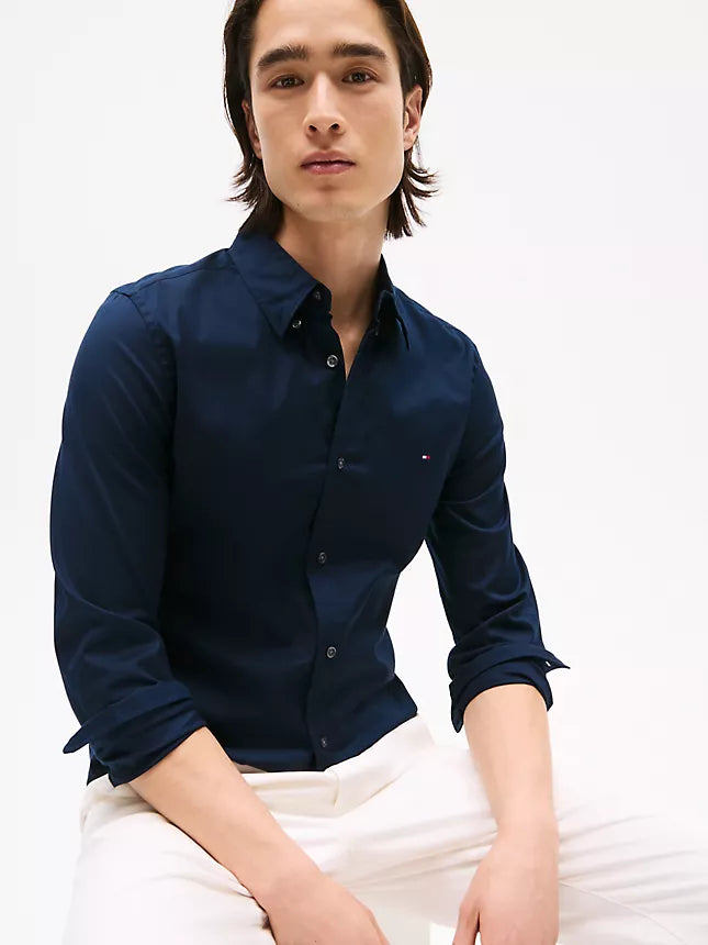 Tommy Hilfiger THFlex Slim Fit Poplin Dress Shirt