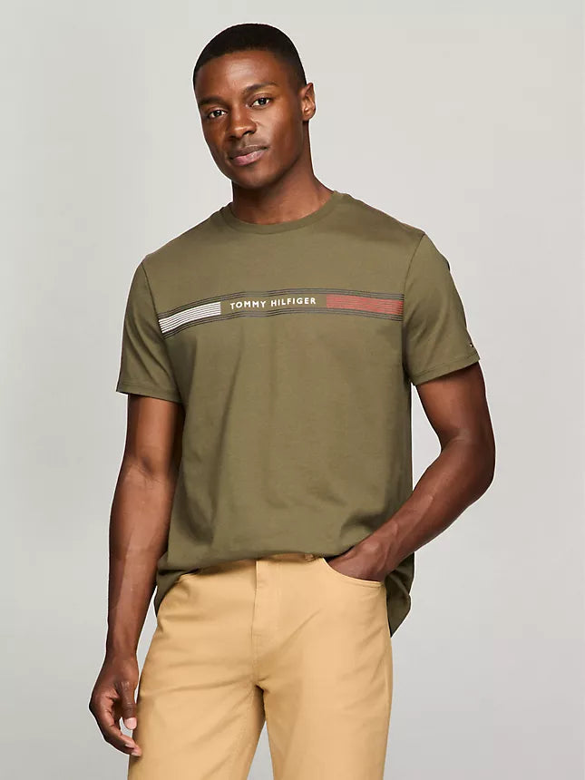 Tommy Stripe Graphic T-Shirt