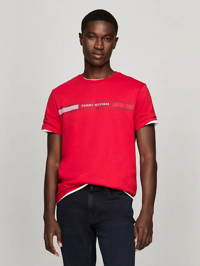 Tommy Stripe Graphic T-Shirt