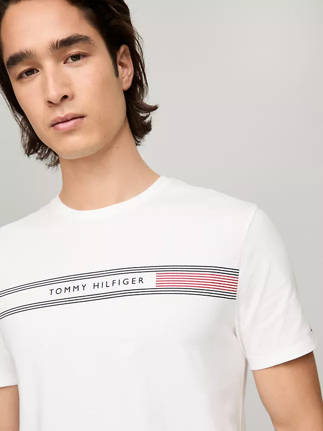 Tommy Stripe Graphic T-Shirt