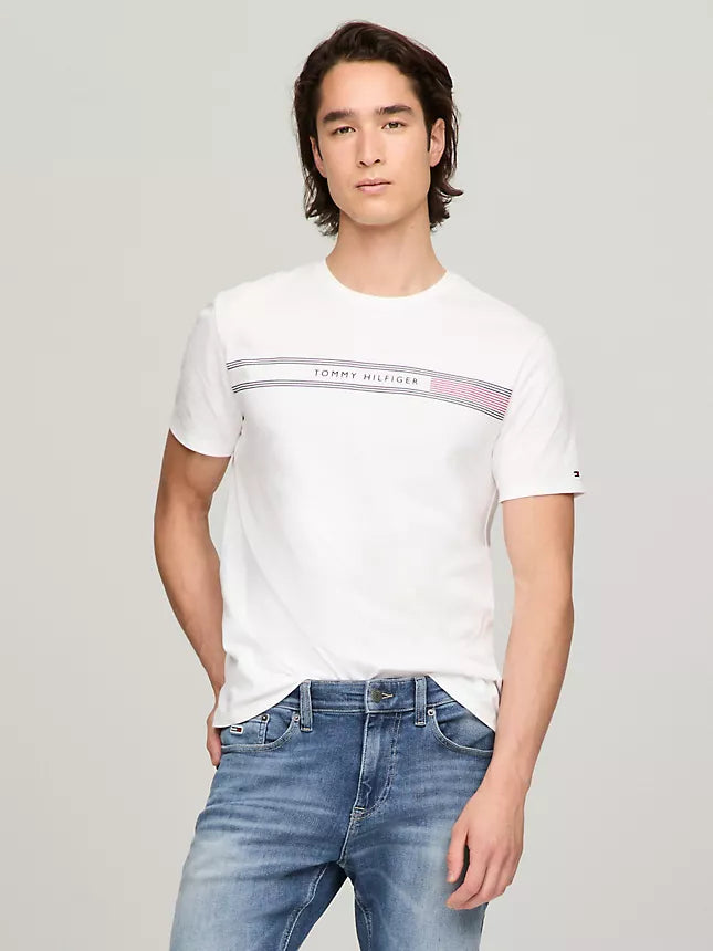 Tommy Stripe Graphic T-Shirt