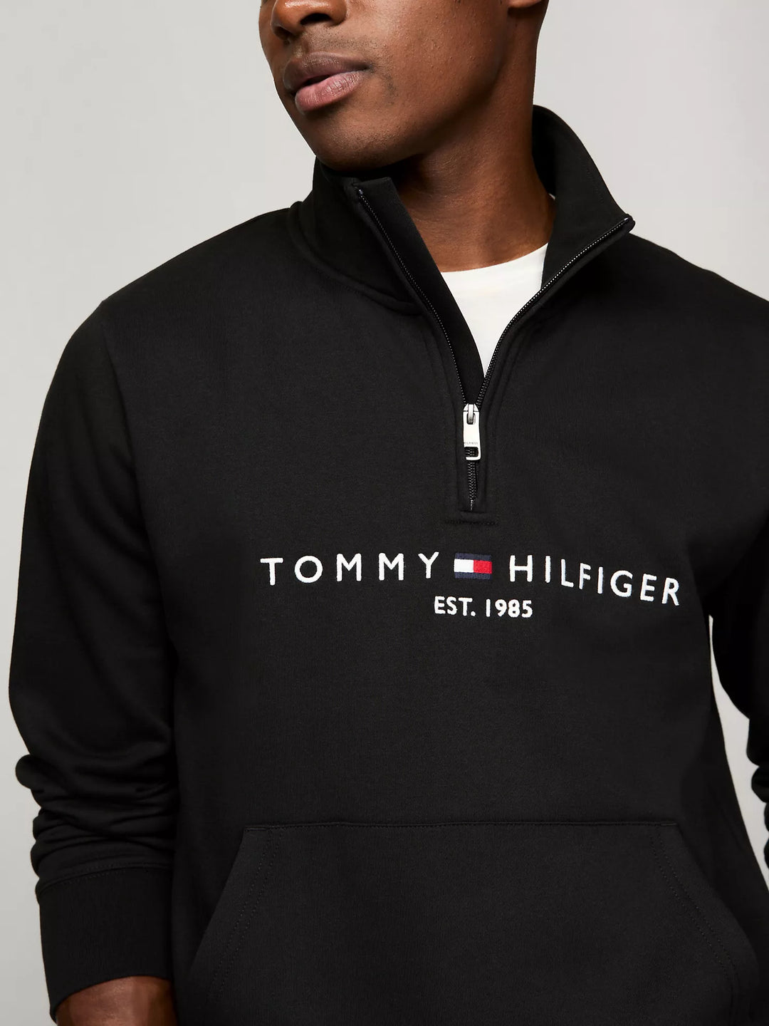 Tommy Hilfiger Embroidered Tommy Logo Quarter-Zip