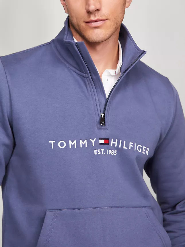 Tommy Hilfiger Embroidered Tommy Logo Quarter-Zip