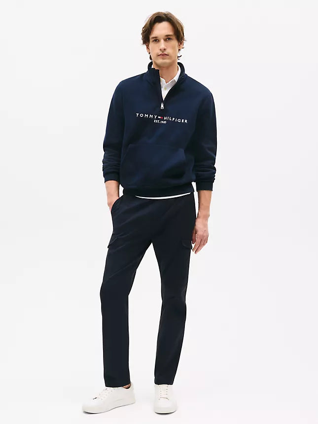 Tommy Hilfiger Embroidered Tommy Logo Quarter-Zip