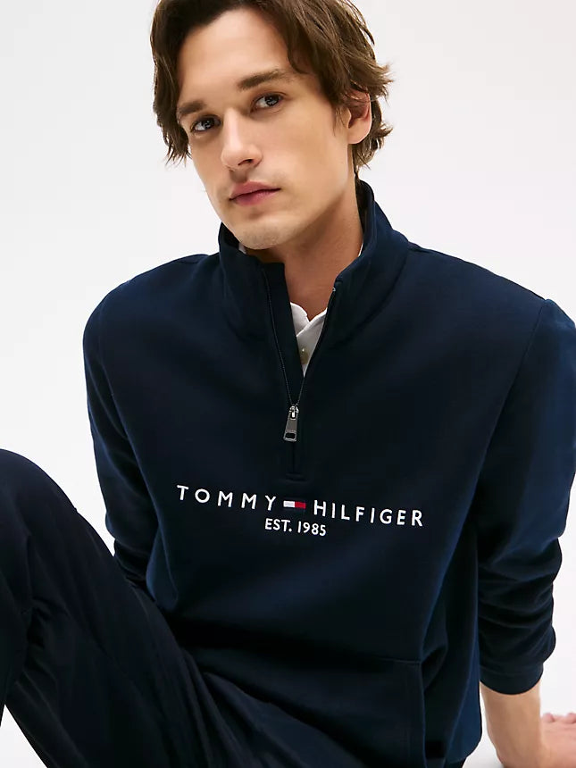 Tommy Hilfiger Embroidered Tommy Logo Quarter-Zip