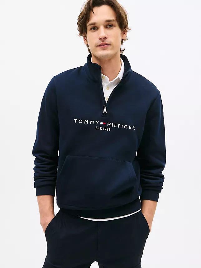 Tommy Hilfiger Embroidered Tommy Logo Quarter-Zip