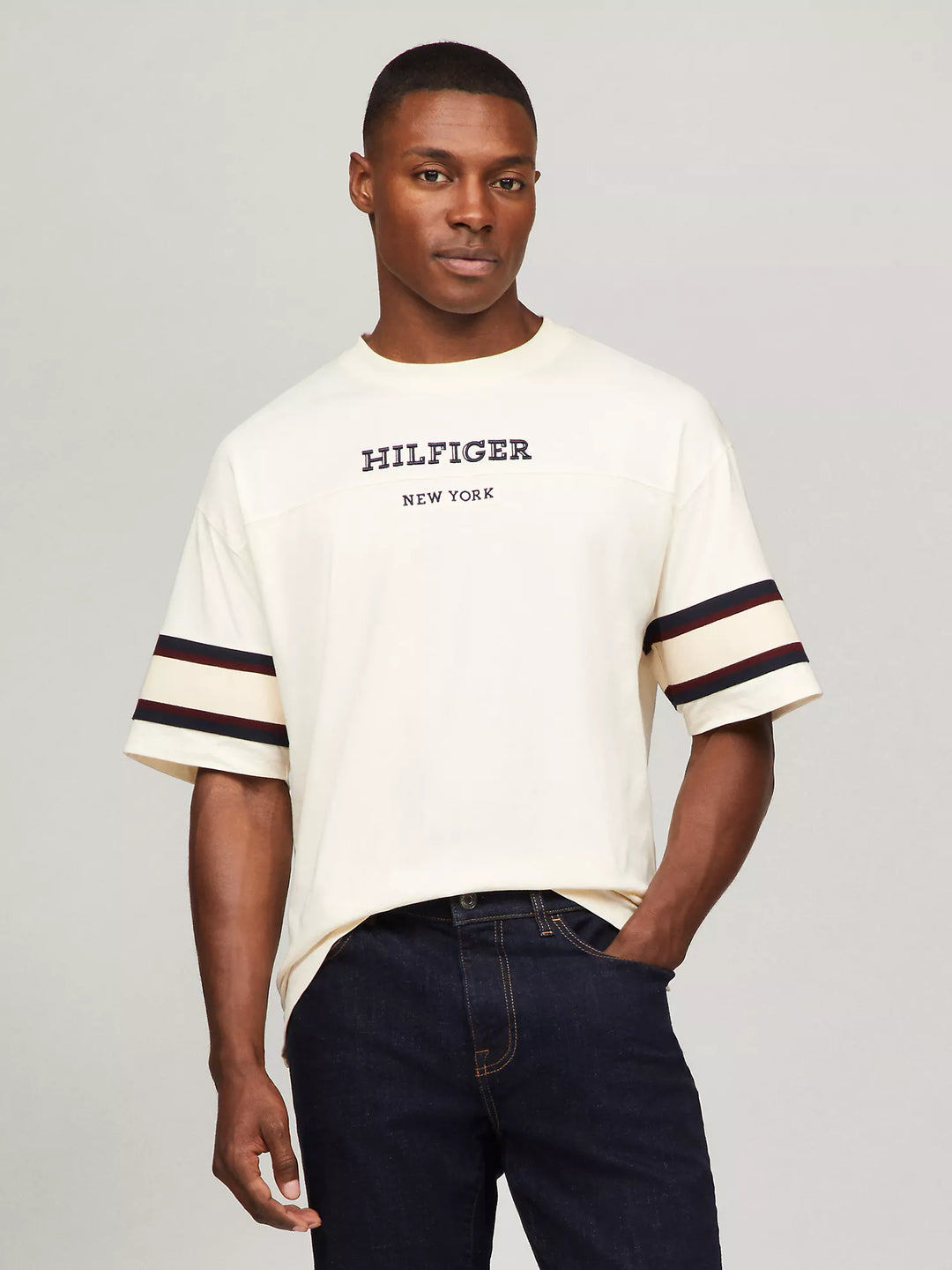 Tommy Hilfiger Embroidered Monotype Tipped T-Shirt