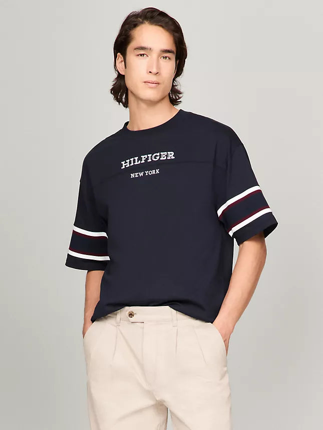 Tommy Hilfiger Embroidered Monotype Tipped T-Shirt