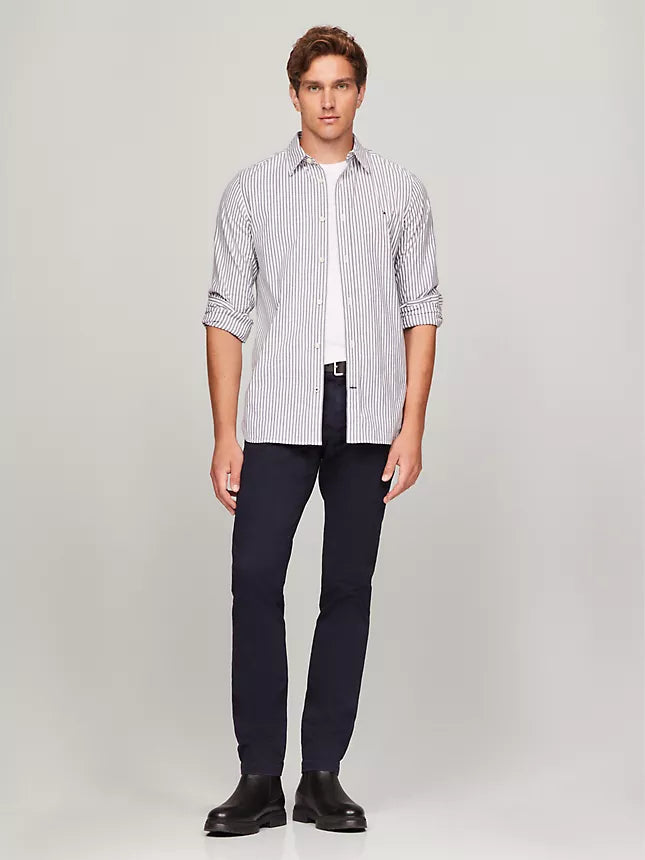 Tommy Hilfiger Slim Fit Stripe Stretch Poplin Shirt