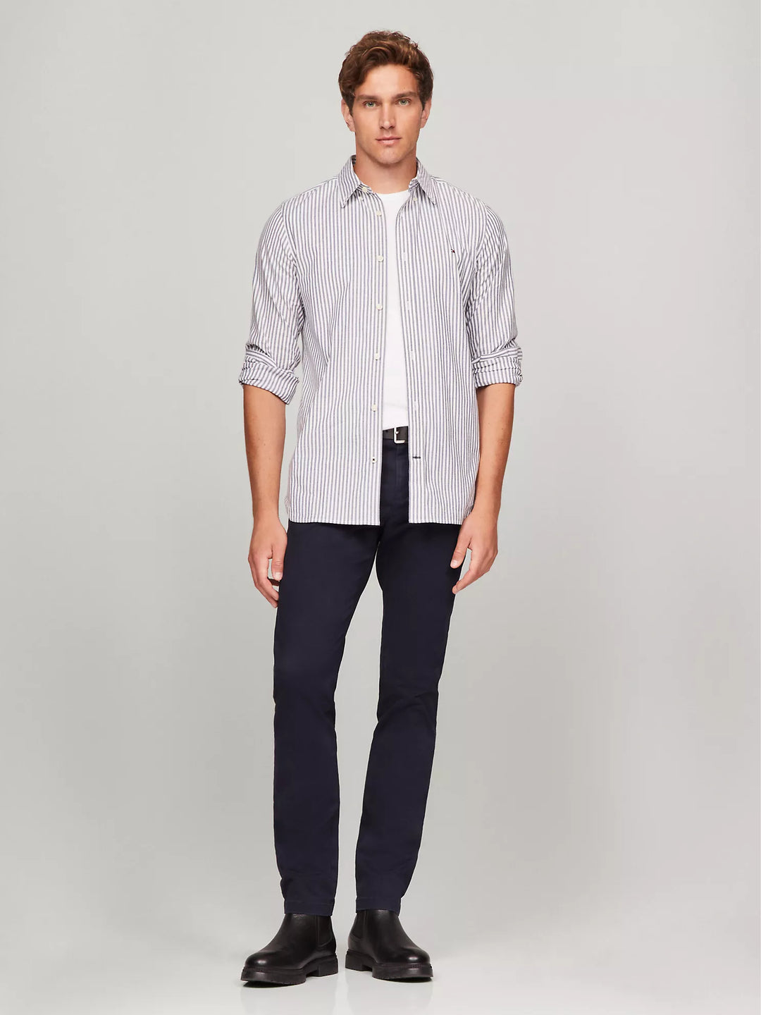 Tommy Hilfiger Slim Fit Stripe Stretch Poplin Shirt