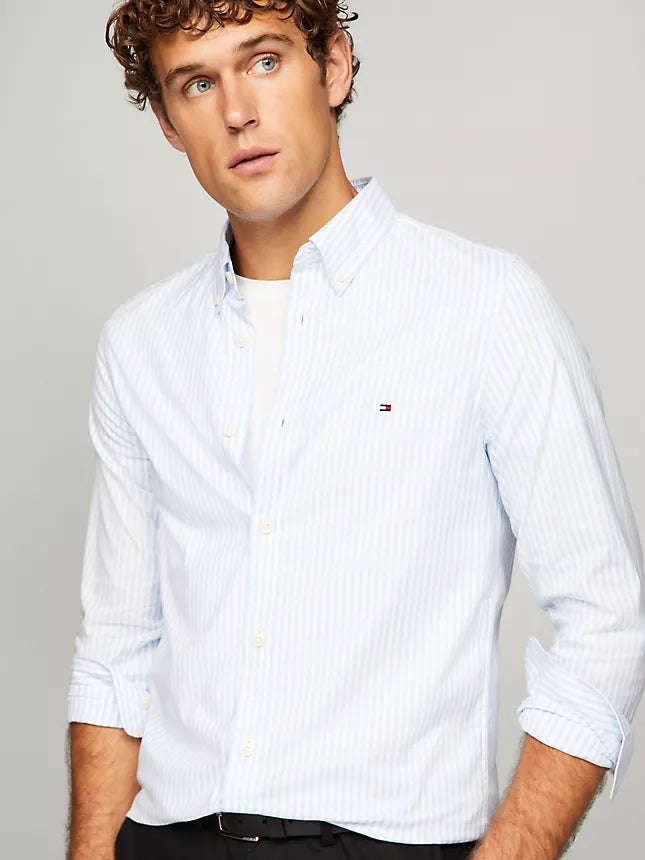 Tommy Hilfiger Slim Fit Stripe Stretch Poplin Shirt