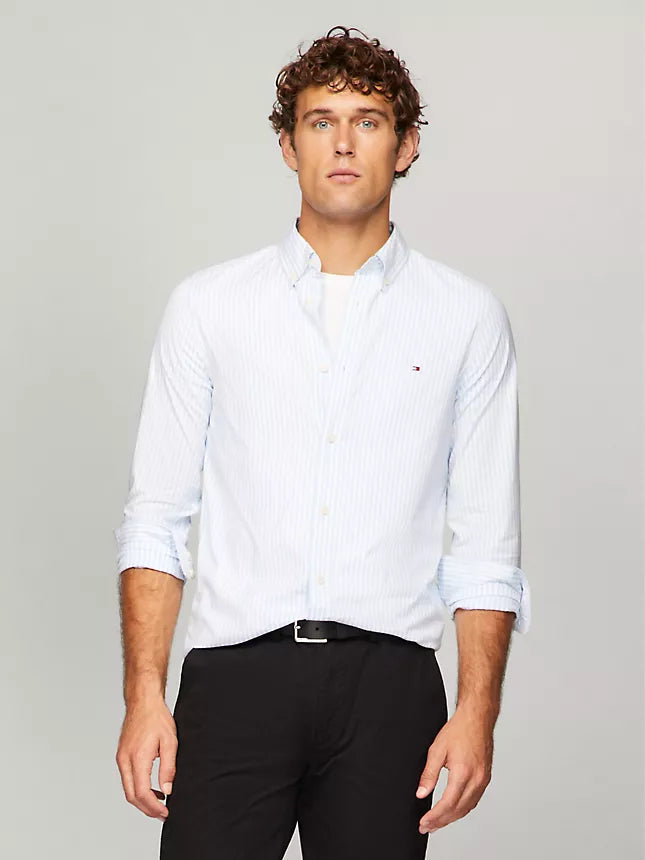 Tommy Hilfiger Slim Fit Stripe Stretch Poplin Shirt