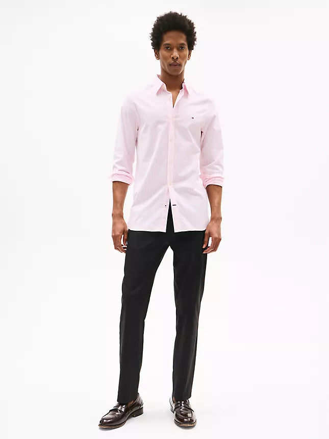Tommy Hilfiger Slim Fit Stripe Stretch Poplin Shirt