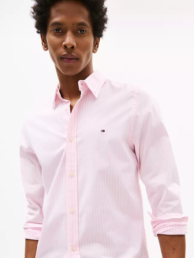 Tommy Hilfiger Slim Fit Stripe Stretch Poplin Shirt