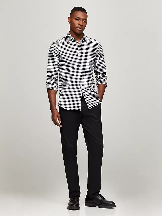 Tommy Hilfiger Slim Fit Stretch Gingham Oxford Shirt