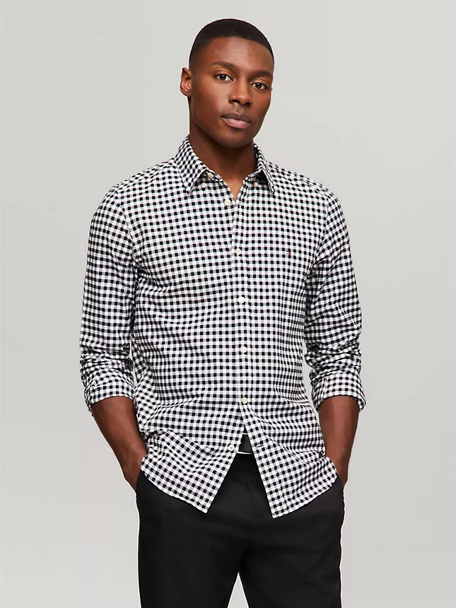 Tommy Hilfiger Slim Fit Stretch Gingham Oxford Shirt