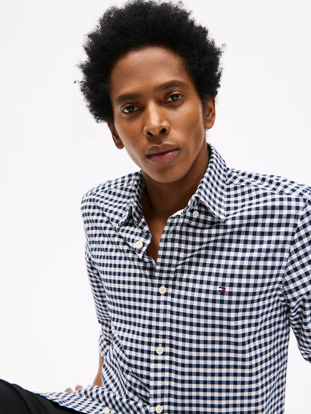 Tommy Hilfiger Slim Fit Stretch Gingham Oxford Shirt