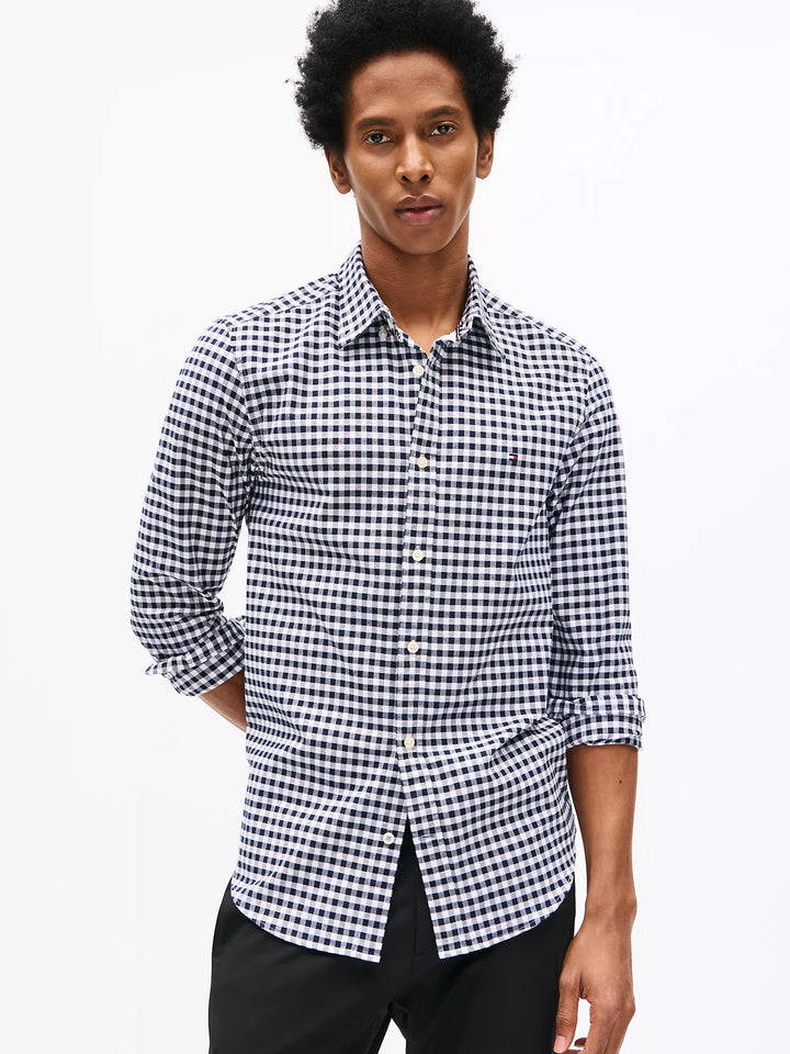 Tommy Hilfiger Slim Fit Stretch Gingham Oxford Shirt