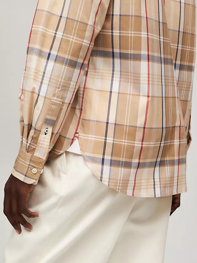 Tommy Hilfiger Regular Fit Colorblock Plaid Poplin Shirt