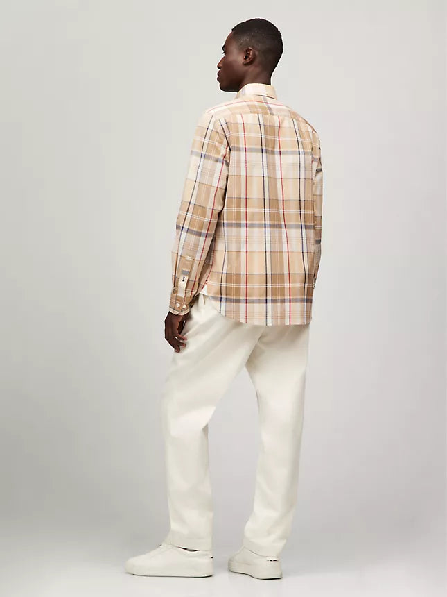 Tommy Hilfiger Regular Fit Colorblock Plaid Poplin Shirt