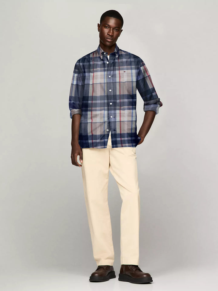 Tommy Hilfiger Regular Fit Colorblock Plaid Poplin Shirt