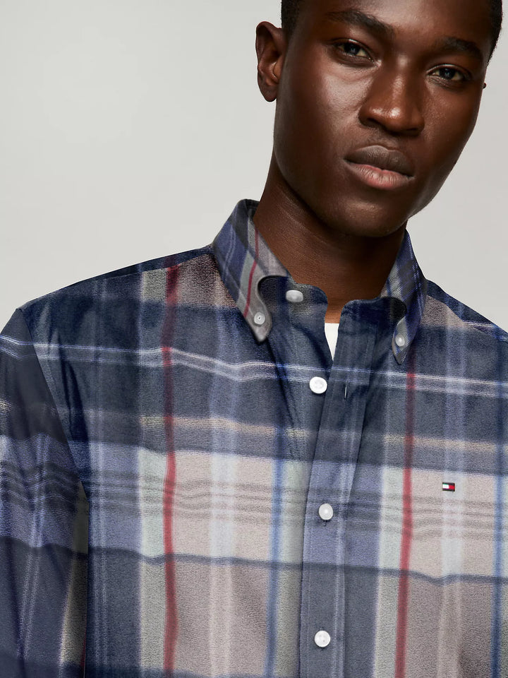 Tommy Hilfiger Regular Fit Colorblock Plaid Poplin Shirt