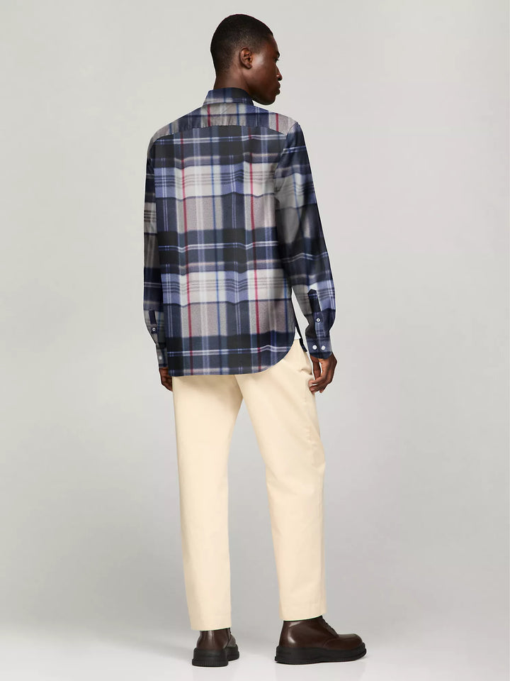 Tommy Hilfiger Regular Fit Colorblock Plaid Poplin Shirt
