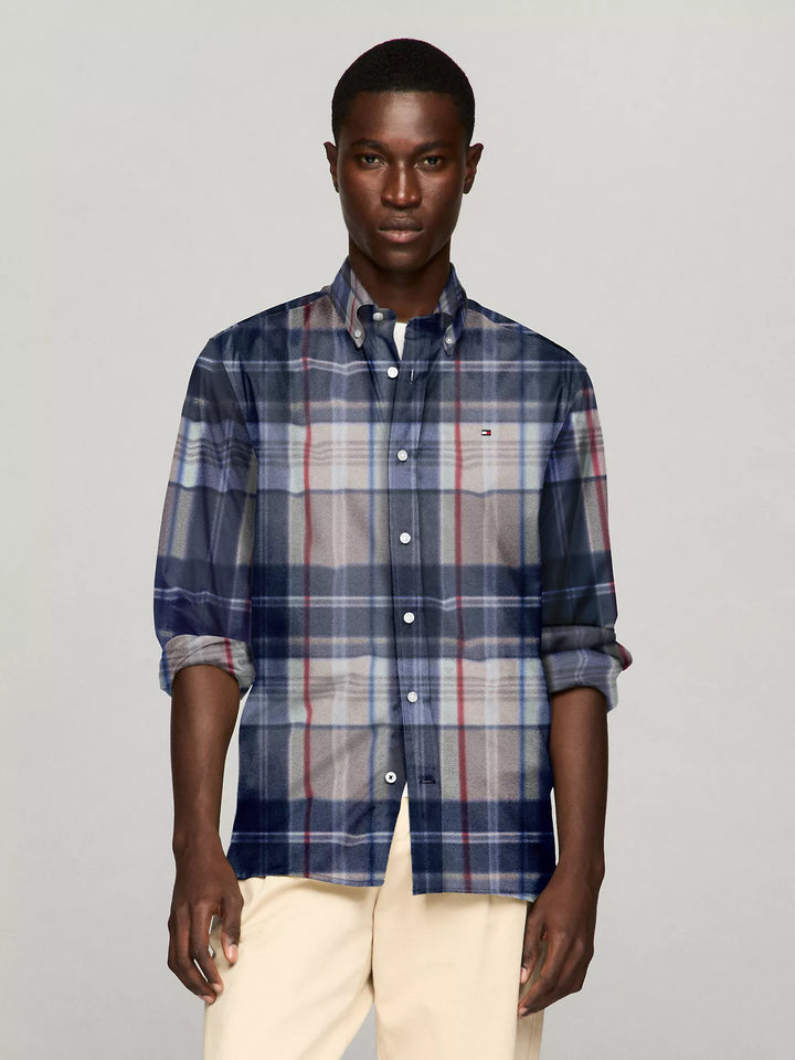 Tommy Hilfiger Regular Fit Colorblock Plaid Poplin Shirt