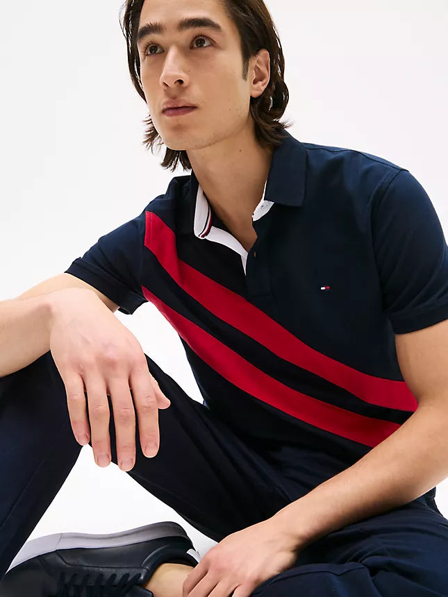 Tommy Hilfiger Regular Fit Banner Stripe Polo