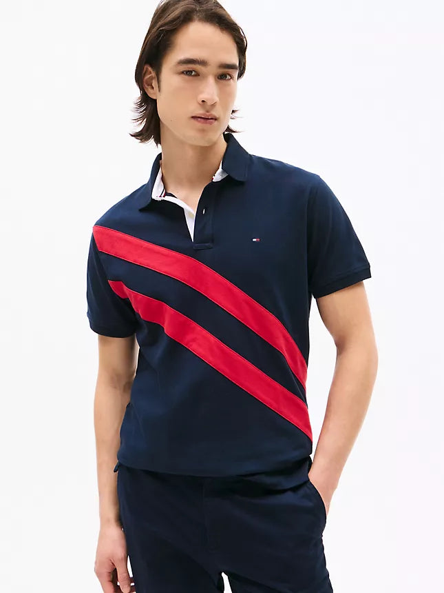 Tommy Hilfiger Regular Fit Banner Stripe Polo