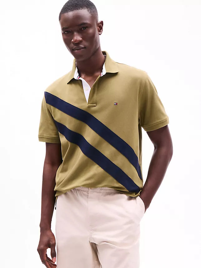 Tommy Hilfiger Regular Fit Banner Stripe Polo