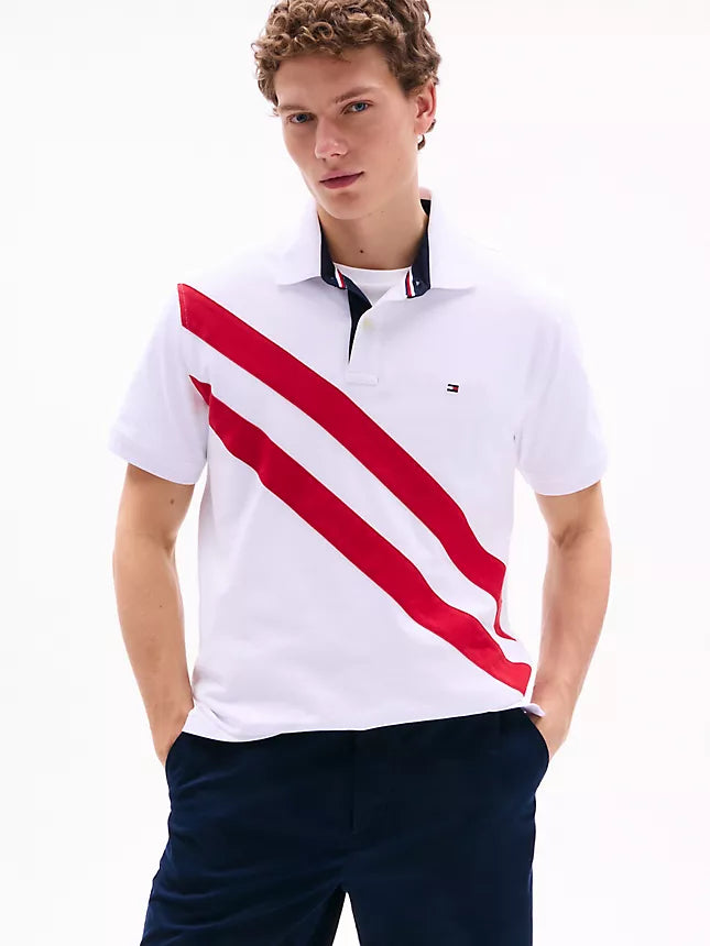 Tommy Hilfiger Regular Fit Banner Stripe Polo